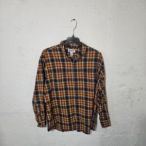 Duluth Trading Co Mens 2XL Relaxed Fit Flannel Shirt Plaid Heavy Button Down